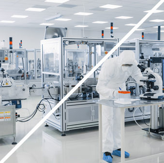 tech-ops Person in a cell and gene therapy manufacturing lab